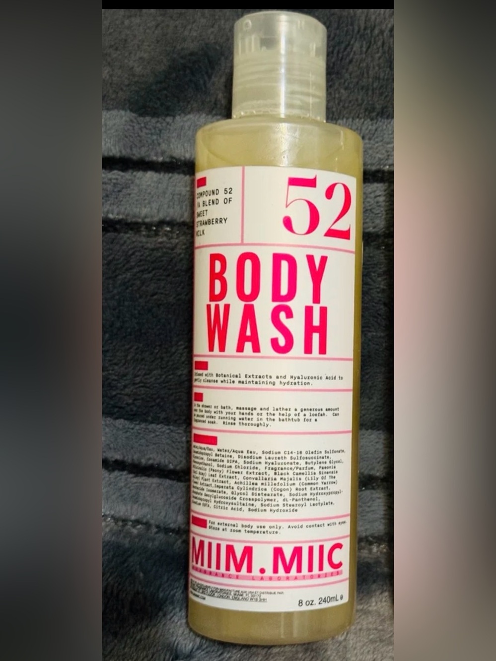 No 52 sweet strawberry milk deep hydration body wash 8 oz